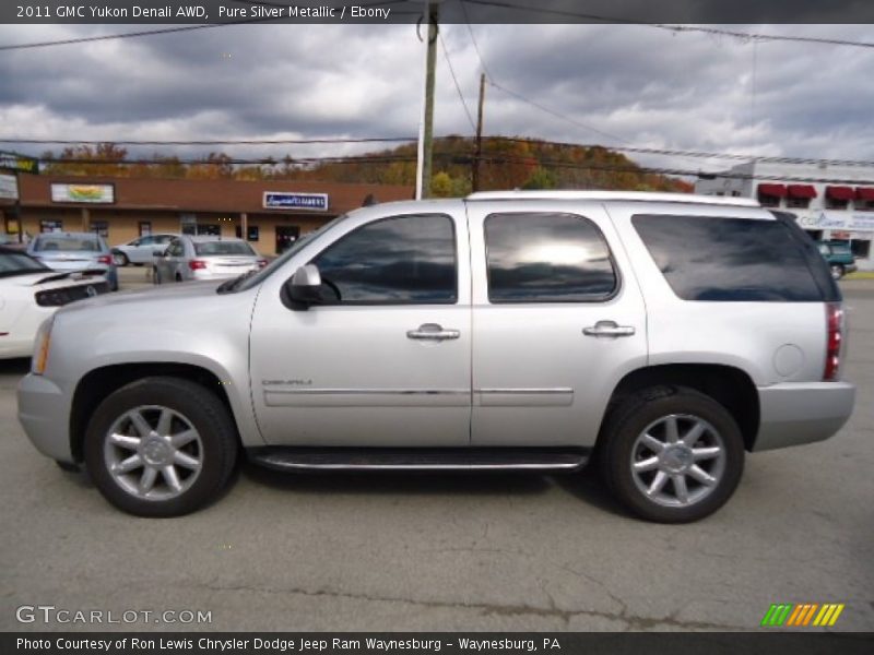 Pure Silver Metallic / Ebony 2011 GMC Yukon Denali AWD