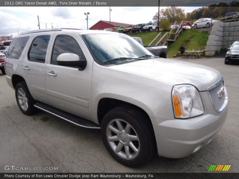 Pure Silver Metallic / Ebony 2011 GMC Yukon Denali AWD