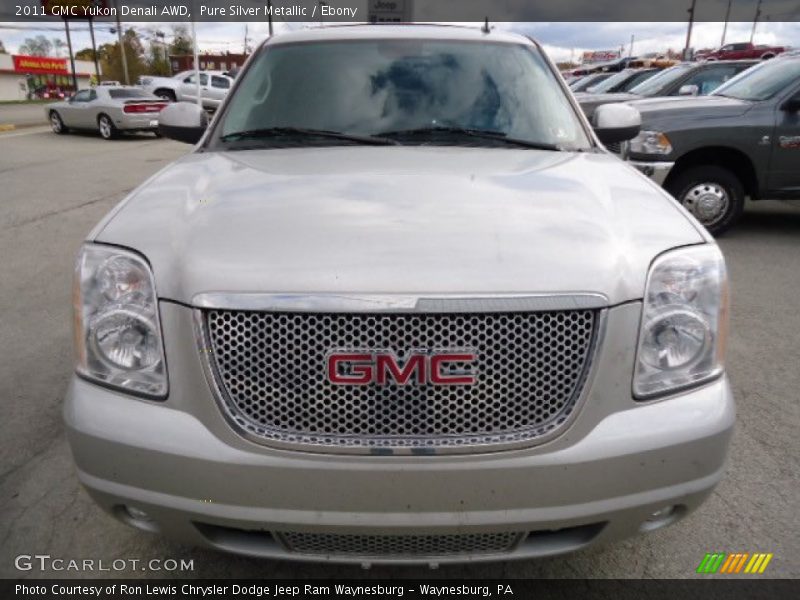 Pure Silver Metallic / Ebony 2011 GMC Yukon Denali AWD
