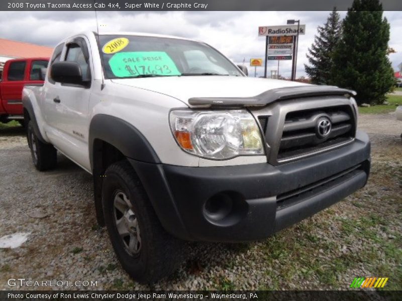 Super White / Graphite Gray 2008 Toyota Tacoma Access Cab 4x4