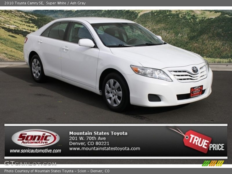 Super White / Ash Gray 2010 Toyota Camry SE
