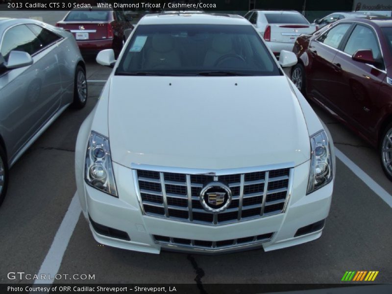 White Diamond Tricoat / Cashmere/Cocoa 2013 Cadillac CTS 3.0 Sedan