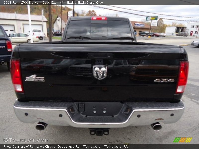 Black / Black/Diesel Gray 2013 Ram 1500 Big Horn Quad Cab 4x4