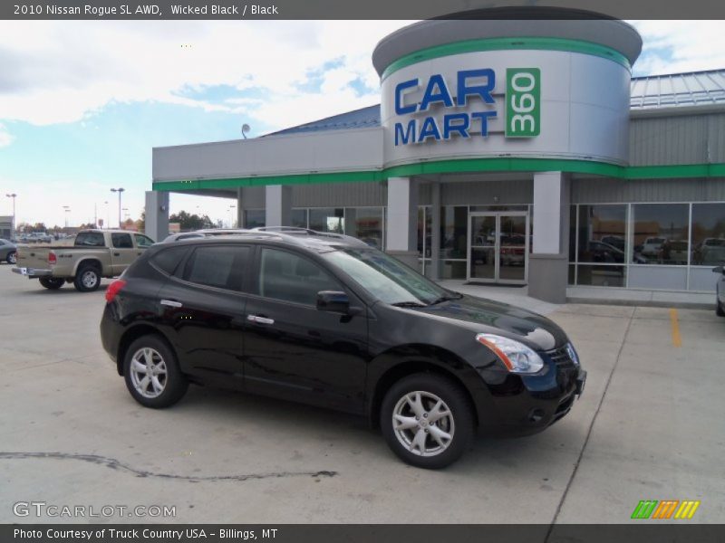 Wicked Black / Black 2010 Nissan Rogue SL AWD
