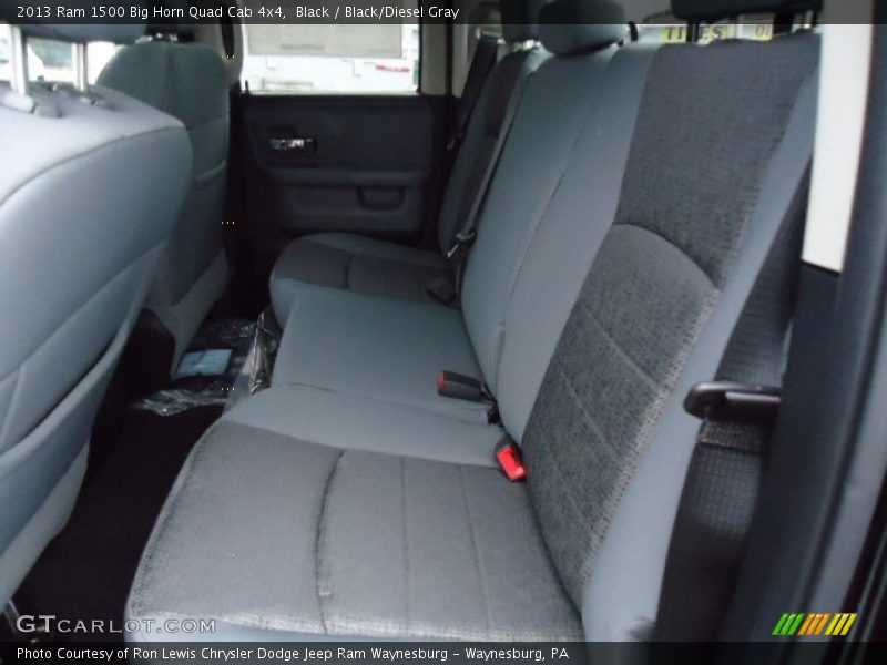  2013 1500 Big Horn Quad Cab 4x4 Black/Diesel Gray Interior