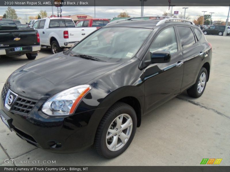 Wicked Black / Black 2010 Nissan Rogue SL AWD