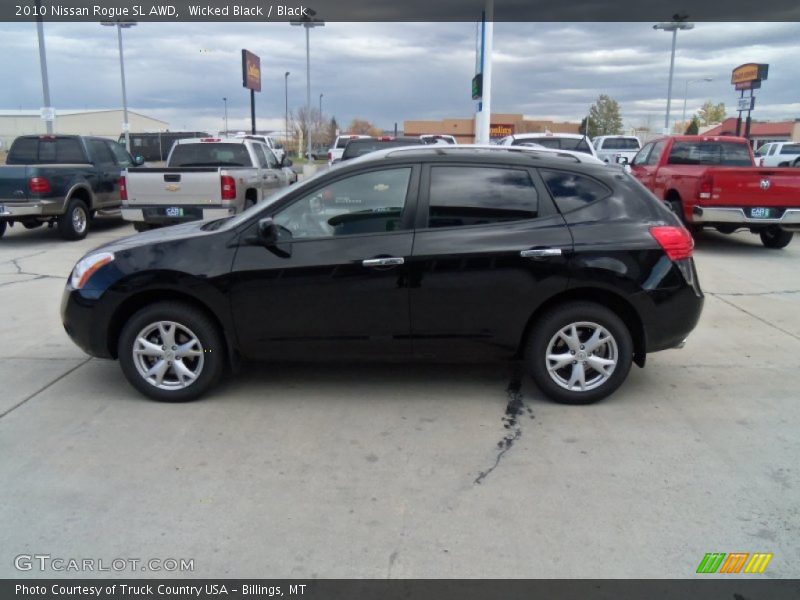 Wicked Black / Black 2010 Nissan Rogue SL AWD