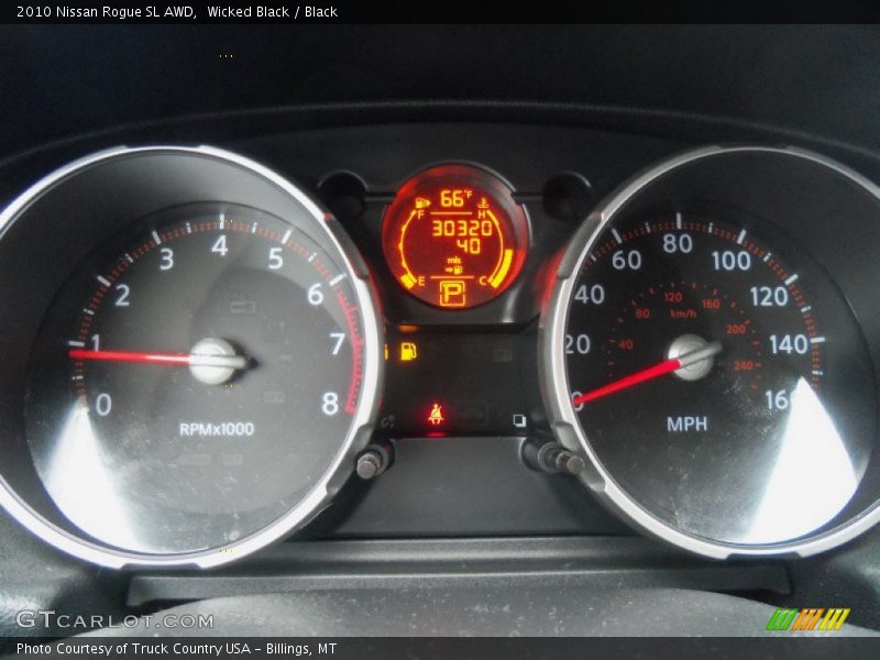 Wicked Black / Black 2010 Nissan Rogue SL AWD