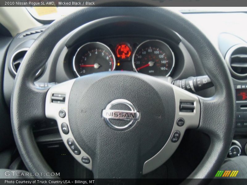 Wicked Black / Black 2010 Nissan Rogue SL AWD