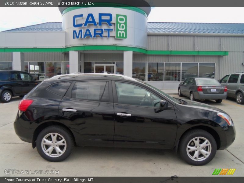 Wicked Black / Black 2010 Nissan Rogue SL AWD