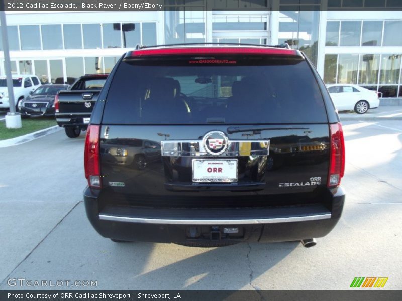 Black Raven / Ebony/Ebony 2012 Cadillac Escalade