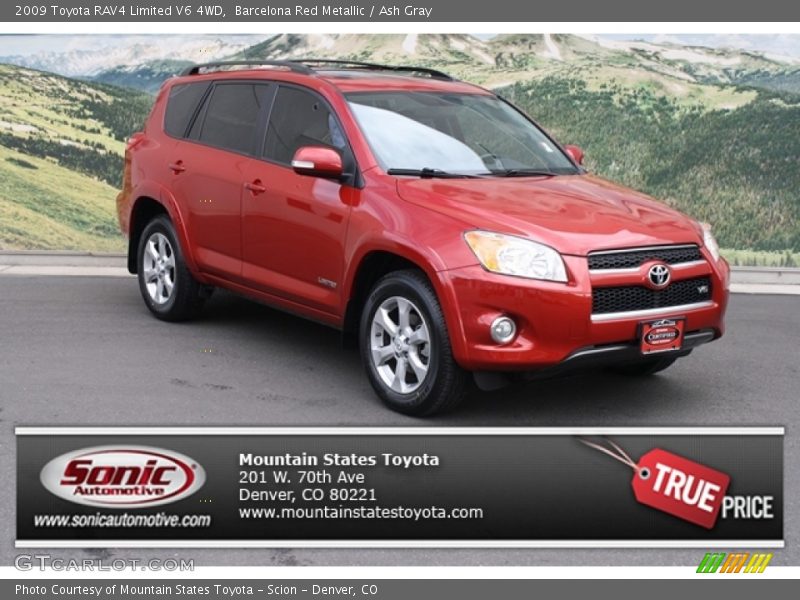 Barcelona Red Metallic / Ash Gray 2009 Toyota RAV4 Limited V6 4WD