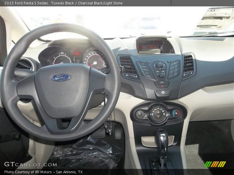 Tuxedo Black / Charcoal Black/Light Stone 2013 Ford Fiesta S Sedan