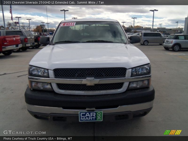Summit White / Tan 2003 Chevrolet Silverado 2500HD LS Extended Cab