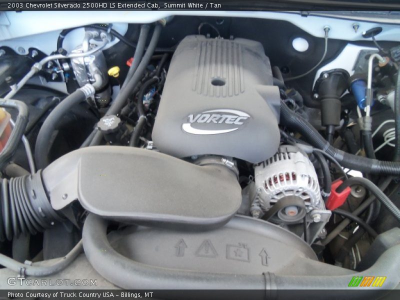 Summit White / Tan 2003 Chevrolet Silverado 2500HD LS Extended Cab