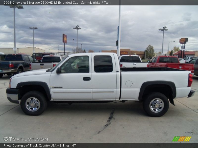 Summit White / Tan 2003 Chevrolet Silverado 2500HD LS Extended Cab