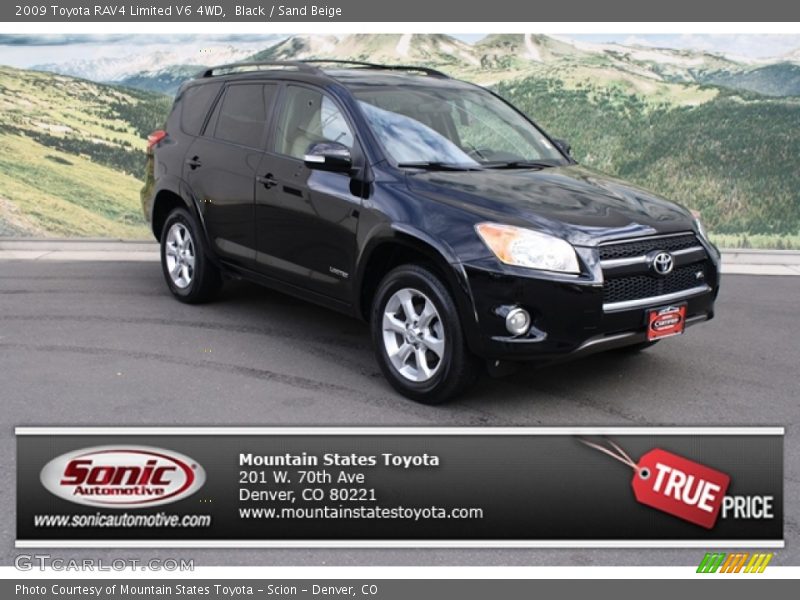 Black / Sand Beige 2009 Toyota RAV4 Limited V6 4WD