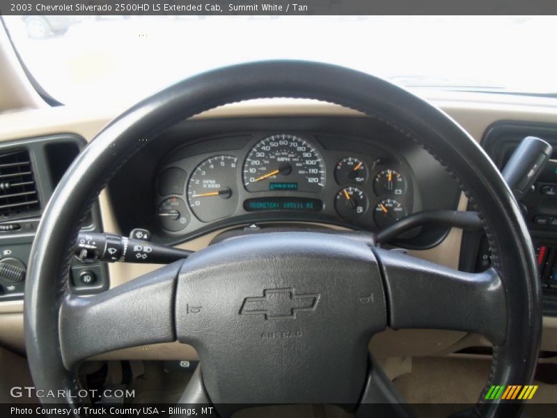 Summit White / Tan 2003 Chevrolet Silverado 2500HD LS Extended Cab