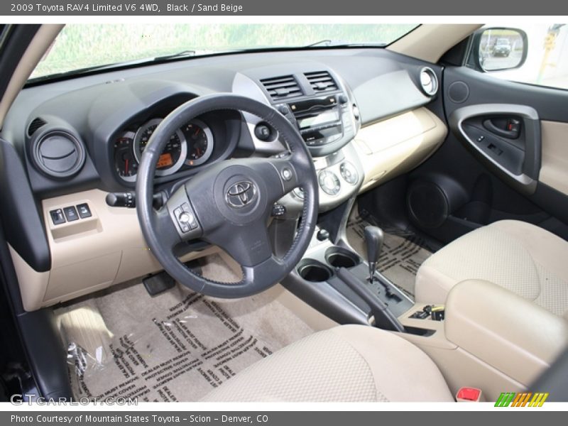 Black / Sand Beige 2009 Toyota RAV4 Limited V6 4WD
