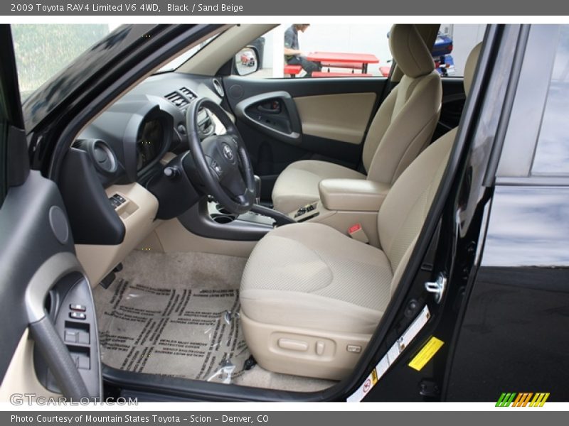 Black / Sand Beige 2009 Toyota RAV4 Limited V6 4WD