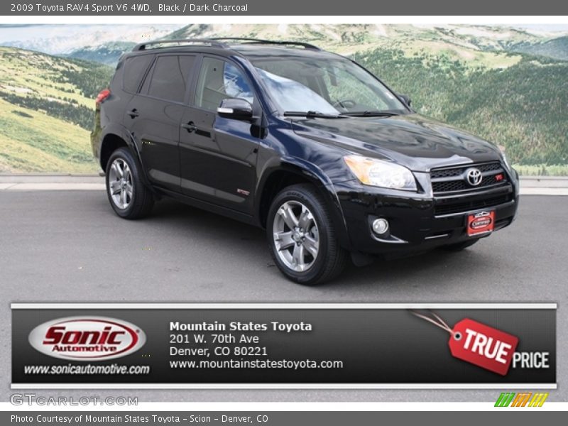 Black / Dark Charcoal 2009 Toyota RAV4 Sport V6 4WD