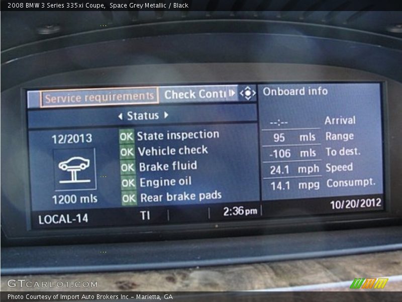 Space Grey Metallic / Black 2008 BMW 3 Series 335xi Coupe