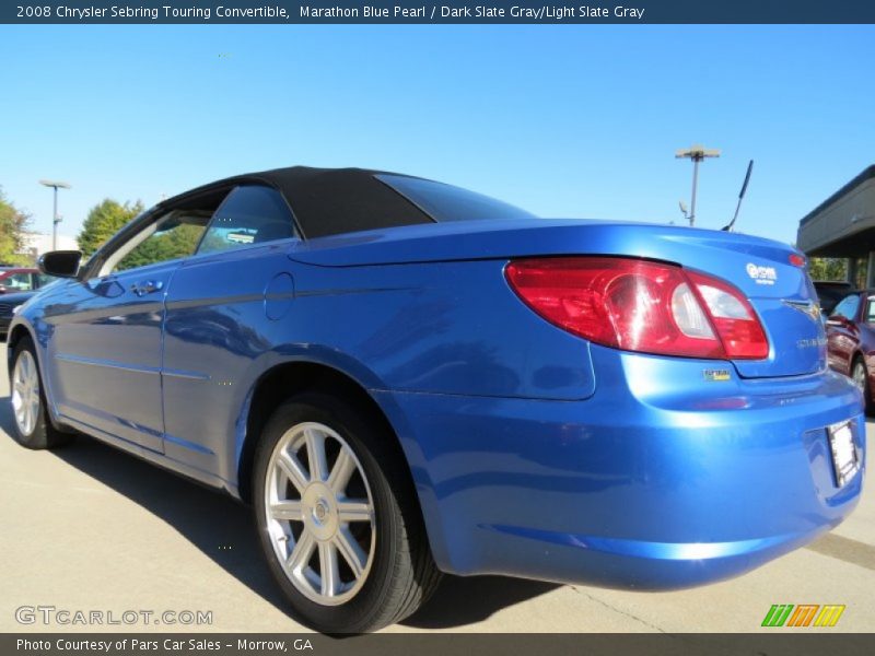 Marathon Blue Pearl / Dark Slate Gray/Light Slate Gray 2008 Chrysler Sebring Touring Convertible