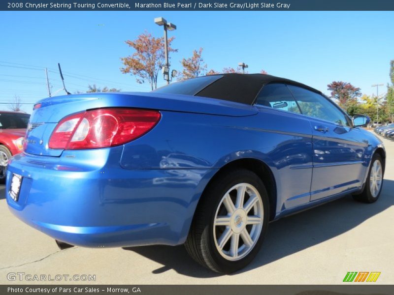 Marathon Blue Pearl / Dark Slate Gray/Light Slate Gray 2008 Chrysler Sebring Touring Convertible