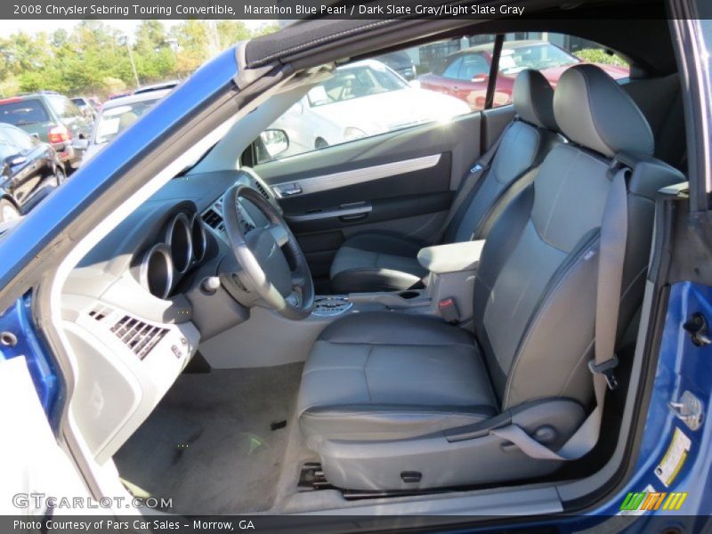 Marathon Blue Pearl / Dark Slate Gray/Light Slate Gray 2008 Chrysler Sebring Touring Convertible