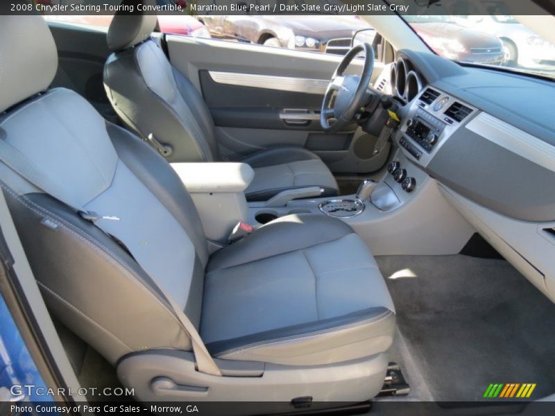 Marathon Blue Pearl / Dark Slate Gray/Light Slate Gray 2008 Chrysler Sebring Touring Convertible