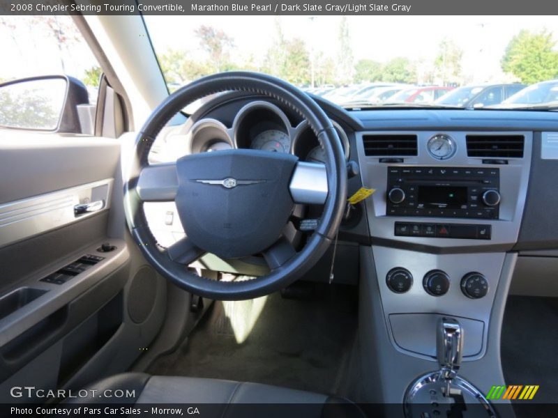 Marathon Blue Pearl / Dark Slate Gray/Light Slate Gray 2008 Chrysler Sebring Touring Convertible