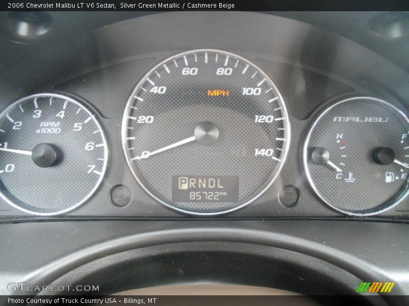 Silver Green Metallic / Cashmere Beige 2006 Chevrolet Malibu LT V6 Sedan