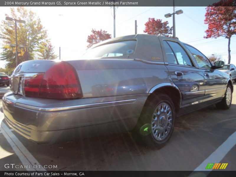 Spruce Green Metallic / Medium Parchment 2004 Mercury Grand Marquis GS