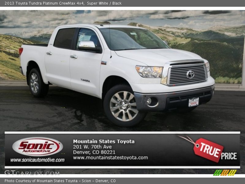 Super White / Black 2013 Toyota Tundra Platinum CrewMax 4x4