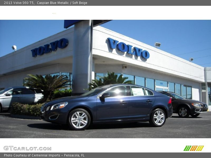 Caspian Blue Metallic / Soft Beige 2013 Volvo S60 T5