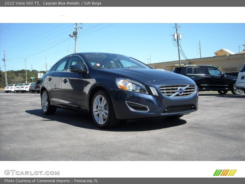 Caspian Blue Metallic / Soft Beige 2013 Volvo S60 T5