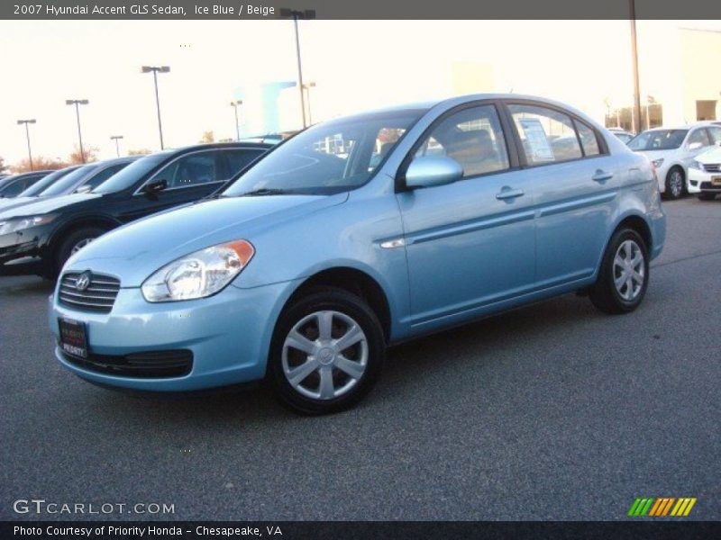 Front 3/4 View of 2007 Accent GLS Sedan