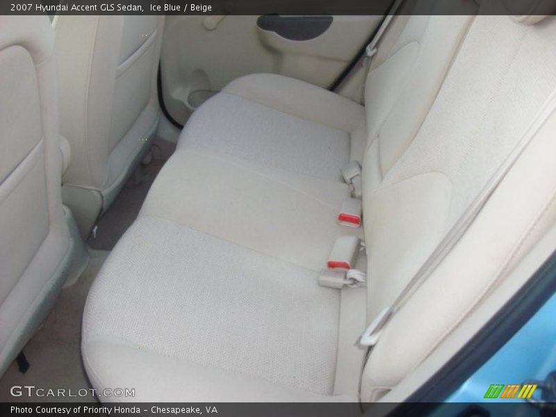 Rear Seat of 2007 Accent GLS Sedan