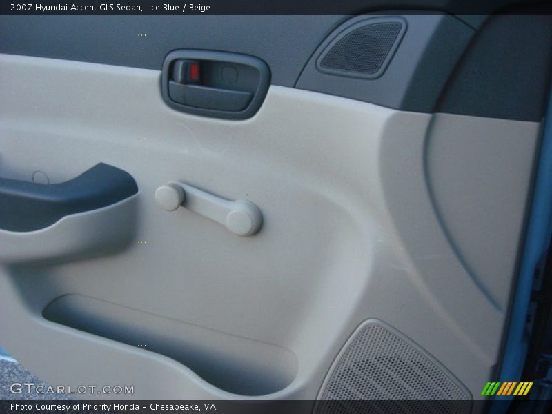 Ice Blue / Beige 2007 Hyundai Accent GLS Sedan