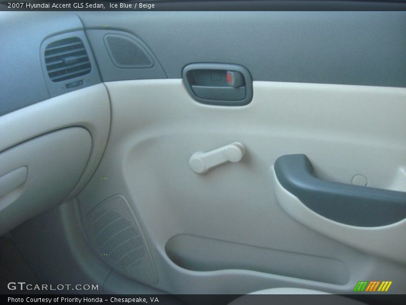 Ice Blue / Beige 2007 Hyundai Accent GLS Sedan