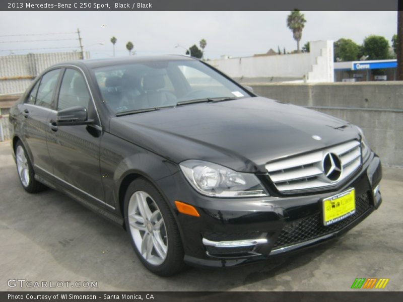 Black / Black 2013 Mercedes-Benz C 250 Sport