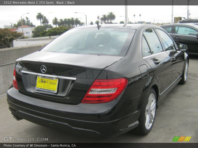 Black / Black 2013 Mercedes-Benz C 250 Sport
