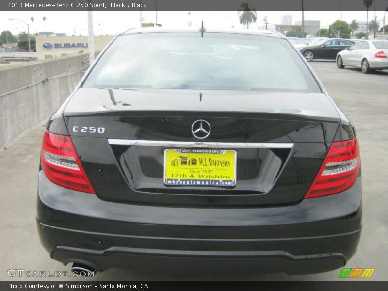 Black / Black 2013 Mercedes-Benz C 250 Sport
