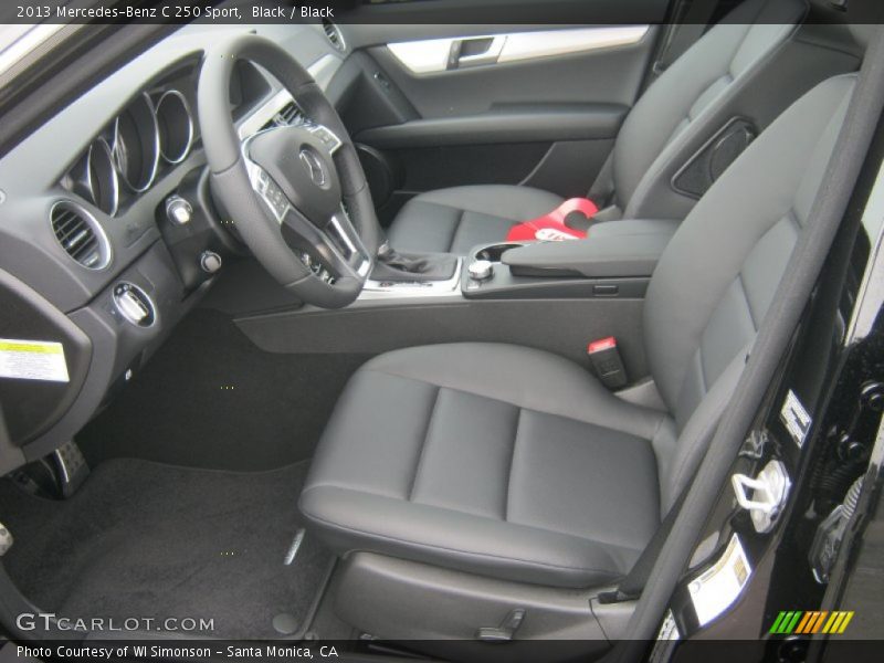 Black / Black 2013 Mercedes-Benz C 250 Sport
