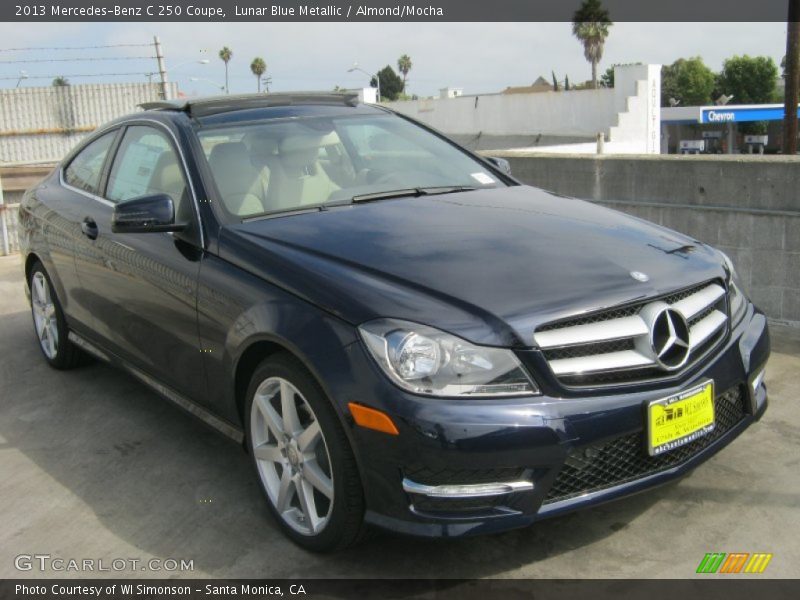 Lunar Blue Metallic / Almond/Mocha 2013 Mercedes-Benz C 250 Coupe