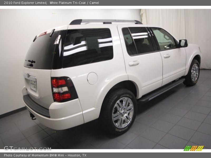 White Platinum Tri-Coat / Camel 2010 Ford Explorer Limited