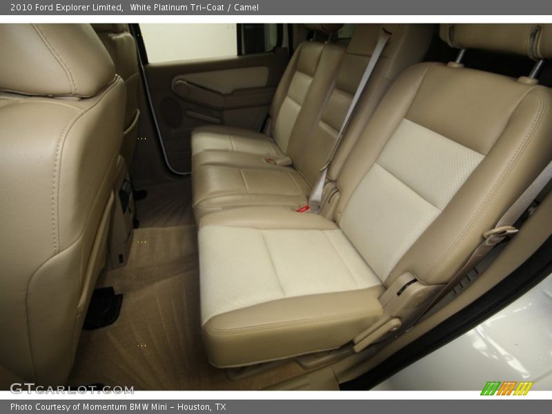 White Platinum Tri-Coat / Camel 2010 Ford Explorer Limited