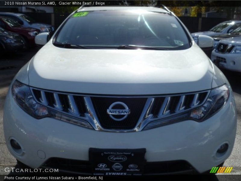 Glacier White Pearl / Beige 2010 Nissan Murano SL AWD