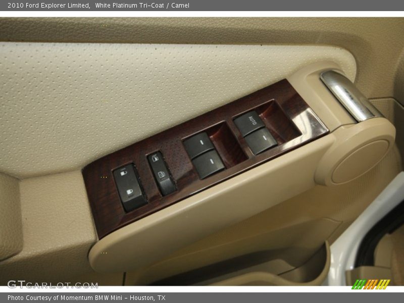 White Platinum Tri-Coat / Camel 2010 Ford Explorer Limited