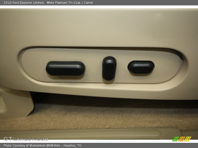 White Platinum Tri-Coat / Camel 2010 Ford Explorer Limited